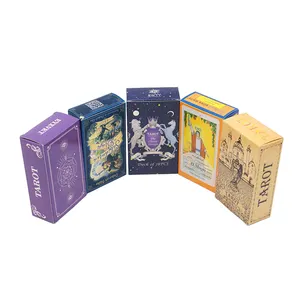 Factory manufacture tarot deck custom design various custom printing big divination classical tarot cards with guidebook