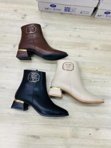 Botas de mujer con hebilla y cremallera, tacón bajo, estilo casual, 5 cm, hechas en Turquía - Product Image 2