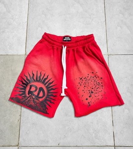 Custom <b>Men</b> Distressed Faded Sweat <b>Shorts</b> Printed Embroidery 100% Cotton French Terry Raw Edges Summer Acid Wash <b>Shorts</b> Uniesx - Product Image 1