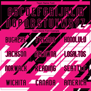 Uniforme de Voleibol Sublimado Personalizado con Líneas Negras, Rosas y Blancas, de Secado Rápido, Transpirable y Lavado, para Adultos - Product Image 4