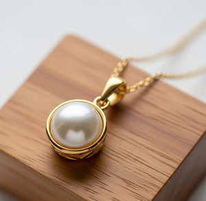 Top Grade 925 Sterling Silver Chain Bezel Setting Bohemian Natural Freshwater Pearl Round Pendant Healing Crystal Fashion Gift - Product Image 1