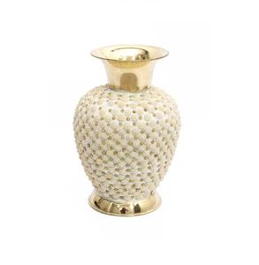 Vase à fleurs en métal de décoration intérieure de fabrication indienne Vase à fleurs en métal en laiton de conception faite à la main - Product Image 5