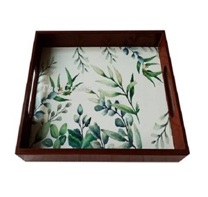 ชุดถาดไม้อิสลาม2ชิ้นถาดเสิร์ฟอาหารช็อกโกแลตทรงหกเหลี่ยม - Product Image 5