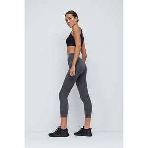 Leggings Deportivos Mega Merchant Charcoal de Cintura Alta, Acanalados, de Chifón, Estilo Casual con Comodidad Elástica para Todas las Temporadas - Product Image 2