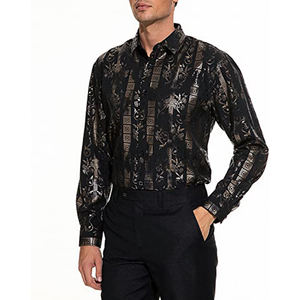 Chemise habillée décontractée pour homme à manches longues, coupe classique, 100 % coton, popeline infroissable - Product Image 2