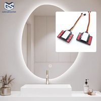 Interrupteur tactile intelligent à capteur capacitif personnalisé DC12V 24V 5A pour miroir LED, lumière LED monochrome ou tricolore avec fonction anti-buée pour bande LED
