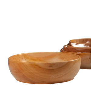 ชามเสิร์ฟสลัดไม้อะคาเซียทำจากไม้อเนกประสงค์สำหรับงานปาร์ตี้และทำอาหารถ้วยใส่ซอสหรูหราโลโก้ตามสั่ง - Product Image 1