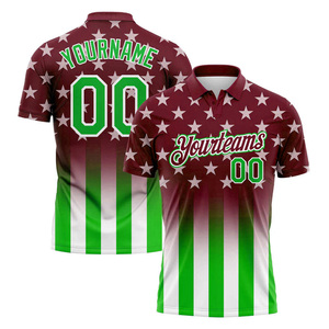 Camiseta Deportiva Polo Sublimada 100% Poliéster de Secado Rápido para Hombre, Camisetas con Cuello, Nombre de Equipo Personalizado, Camisetas de Fútbol - Product Image 1