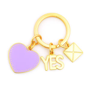 Cheer up Souvenir Gifts <b>Metal</b> Enamel <b>Letters</b> Text Customized Words Keychain - Product Image 6