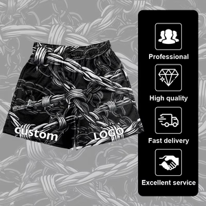 High Quality 100% Polyester <b>Men's</b> <b>Shorts</b> Latest Trending Solid Design Double Layer Pockets Breathable Sublimated Private Label - Product Image 2
