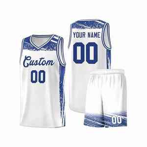 Conjunto de uniforme de baloncesto de verano personalizable para hombre, camiseta de entrenamiento deportivo transpirable, estampado de logotipo, opciones de talla grande para la universidad - Product Image 5