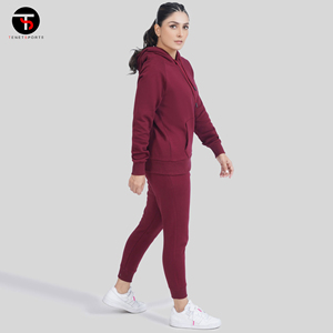 Chándales elegantes de algodón para mujer con sudaderas con capucha y pantalones de chándal Logotipo personalizado Nuevo diseño para mujer con alta calidad - Product Image 4