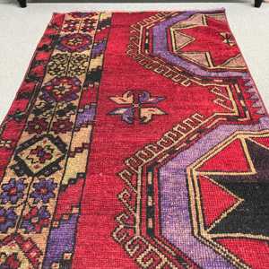 Tapis turc, tapis d'appoint 2,6x6,1 pieds, tapis à motifs de plantes et d'arbres rouges - Product Image 4