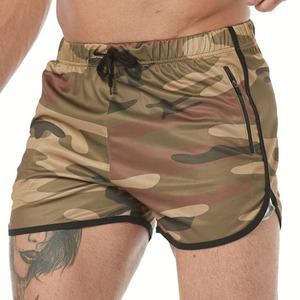 Pantalon de survêtement de style camouflage pour hommes, vêtements de sport personnalisés, logo imprimé pour entraînement de gymnastique, short de jogging de fitness décontracté pour la course à pied - Product Image 4