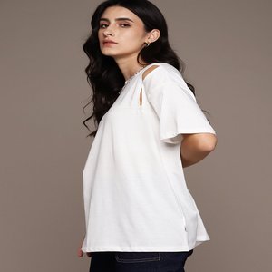 Phong cách sống co. Phụ nữ của quá khổ <span class=keywords><strong>T</strong></span>-Shirt Slit thả-vai tay áo thường xuyên Chiều dài mùa hè in thiế<span class=keywords><strong>t</strong></span> kế Rayon Spandex chấ<span class=keywords><strong>t</strong></span> liệu - Product Image 6