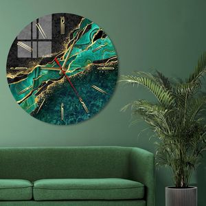 MAKERS Horloges murales en résine époxy pour espaces exquis Cadeau de décoration unique pour la maison Horloge murale époxy océan par Antique Creation - Product Image 1