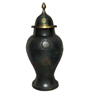 Jarra de Templo de Latón Puro de Alta Calidad con Grabado, Acabado Pulido, Jarra de Templo de Latón Vintage para Decoración de Templos - Product Image 1