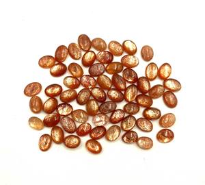 Haute qualité IGI certifié lâche 3-8 MM Orange Sunstone ovale Cabochon certifié pierre précieuse naturelle pour la fabrication de bijoux - Product Image 3
