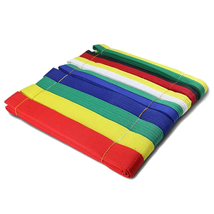 100% coton Arts martiaux traditionnels karaté Judo ceintures couleur et ceinture noire en vente pas cher karaté et Taekwondo accessoires - Product Image 2