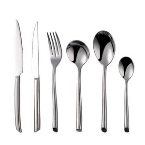 Juego de cubiertos portugueses chapados en oro de lujo Cuchara portátil de acero inoxidable Tenedor Cuchillo Diseño moderno Bodas Embalaje de metal a granel - Product Image 6