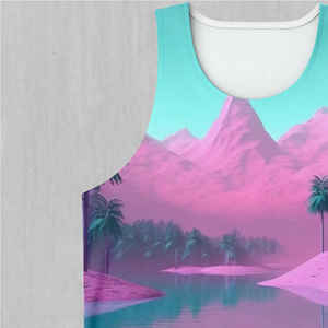 Camiseta sin mangas de secado rápido personalizada, camisetas sin mangas con estampado completo de sublimación para hombre, camisetas deportivas de verano hechas de algodón - Product Image 6