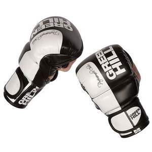 Gants de sparring MMA 12 oz, équipement de kickboxing thaïlandais, gants d'entraînement de boxe demi-doigts - Product Image 1
