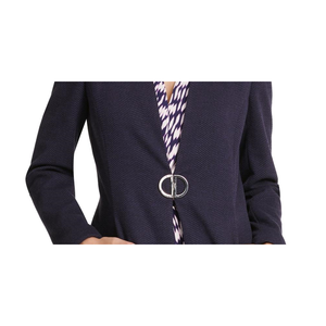 เสื้อแจ็คเก็ตบอมเบอร์ผ้าซาตินแบบกลับด้านได้สำหรับผู้หญิง DKNY รุ่น Chevron Midi Topper พร้อมโลโก้สั่งทำ สีม่วง ไซส์ 14 ตกแต่งด้วยลายปักแบบยาวสำหรับฤดูใบไม้ร่วง - Product Image 3