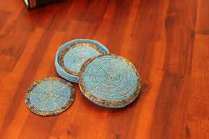 Handmade High Quality Beaded <b>Coasters</b>-Classic <b>Drink</b> <b>Coasters</b> Polyester Backing Custom Logo Custom Size (Portable Church - Product Image 3