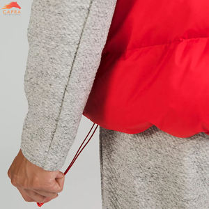 2025 logotipo personalizado estampado con capucha sin mangas hombres Puffer chaquetas cremallera algodón acolchado hombres chaleco - Product Image 6