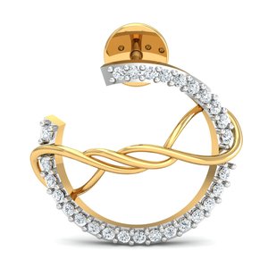 Nouvelles Boucles d'Oreilles Clous Torsadées Délicates au Design Unique, Style Bohème, en Laiton Plaqué Or 18 carats, Spirale Géométrique avec Zircon Cubique, Vente en Gros OEM - Product Image 2