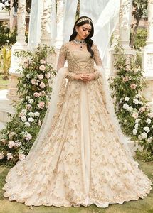 Elegante Blusa Bordada con Chaqueta, Vestido Lehenga, Adornos de Cristal, Cuentas de Vidrio, Pedrería y Trabajo Dabka, Traje Nupcial Indio - Product Image 2