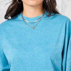 T-shirt délavé à l'acide, t-shirts pour femmes de qualité supérieure, vente en gros, t-shirts à manches courtes pour femmes, t-shirts délavés, t-shirts personnalisés OEM ODM - Product Image 4