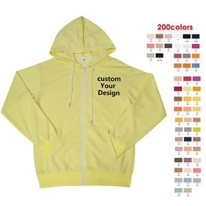 Sweat à capuche zippé personnalisé pour homme, 100% coton, polaire pour la salle de sport en hiver - Product Image 5