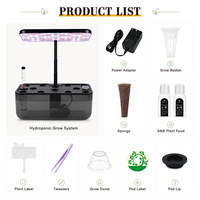 Système de jardinage hydroponique intelligent, jardinière d'intérieur pour herbes aromatiques avec lumière LED de croissance, kit de culture auto-arrosant (5L)