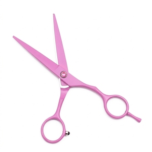 Ciseaux à effiler les cheveux roses Morgans Industries avec 32 dents, pointe arrondie, lame en acier inoxydable 4Cr13, manche moyen, pour droitiers - Product Image 2