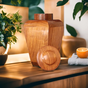 High Quality European Style <b>Wooden</b> <b>Urn</b> <b>for</b> Human <b>Ashes</b> High Quality Cremation <b>Urn</b> From Vietnam Factory Wholesale <b>for</b> Pets - Product Image 5