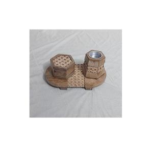 Boîte à dessert en bois Mabkhara de taille et de forme personnalisées, design tendance, avec plateau à prix abordable - Product Image 5