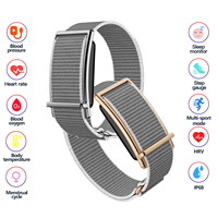 Pulsera Inteligente Sin Pantalla F73 Profesional, Monitor de Sueño HRV, Frecuencia Cardíaca, SpO2, Seguimiento de Temperatura, Resistente al Agua, Banda de Fitness