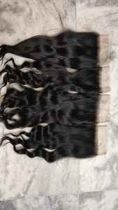 Temple indien vierge brut naturel toucher doux et lisse fermetures en dentelle ondulées droites 4X4,5X5 et 6X6 prix d'usine en gros - Product Image 6