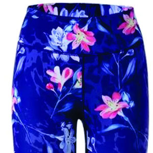 Pantalones de Yoga de gimnasio transpirables ligeros y suaves de cintura alta para mujer, mallas de punto con costura y patrón de estampado informal para Fitness - Product Image 1