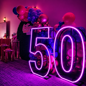En gros, Lettres néon personnalisées numérotées, Enseignes en acrylique, Enseignes LED personnalisées pour mariages, anniversaires et événements, Lumières néon - Product Image 2