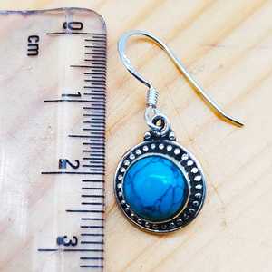 Gran oferta, pendientes colgantes de plata de ley con diseño de uva de piedras preciosas turquesas de estilo bohemio para fiestas, proveedor directo de joyería - Product Image 3