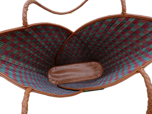 New Stylish Large Capacity <b>Natural</b> Rattan and Multi Color Genuine Leather Hand Made Hand Weaved Tote <b>Bags</b> for Women's - Product Image 2