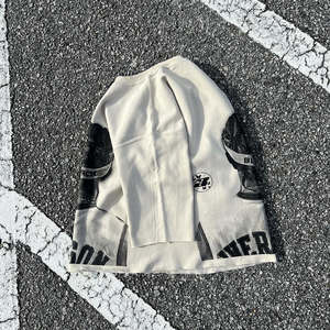 Camiseta unisex de alta calidad con hombros caídos Jersey de lana pesado personalizable Diseño en blanco impreso digital por fabricante - Product Image 5