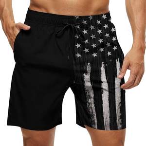 Shorts de plage pour hommes respirant plage surf maillots de bain pantalon 100% haute qualité Polyester sans plis séchage rapide léger - Product Image 1