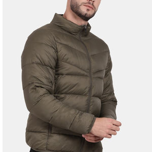 Custom logo satin winter bomber plus size puffer <b>4XL</b> Warm <b>Jacket</b> Winter <b>Jacket</b> Men Solid Color Mens Down <b>Jacket</b> with Coat 2 - Product Image 2