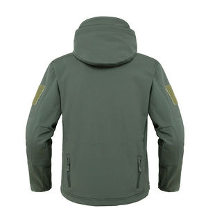 Cheap Price Premium Quality Regular Length Soft Shell Fleece Hoodie Jacket High Quality Zip Pockets Warm Winter <b>Coat</b> OEM Options - Product Image 2