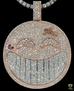 Pendentif vintage original Shield VVS Lab Grown en argent 925 personnalisé avec placage rhodium Bijoux Hip Hop - Product Image 5