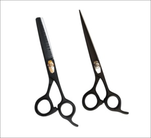 Ciseaux de coiffure professionnels pour salon, ensemble de ciseaux à effiler avec lame de rasoir, manche en céramique, acier inoxydable, pointe aiguisée, pour droitiers, 32 - Product Image 2