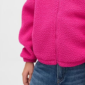 Sudadera con Capucha de Estilo Sencillo para Niñas, Sensación Suave para la Escuela, con Cierre de Cremallera para Compradores al por Mayor, Diseño de Mangas Completas/Logotipo Personalizable - Product Image 3